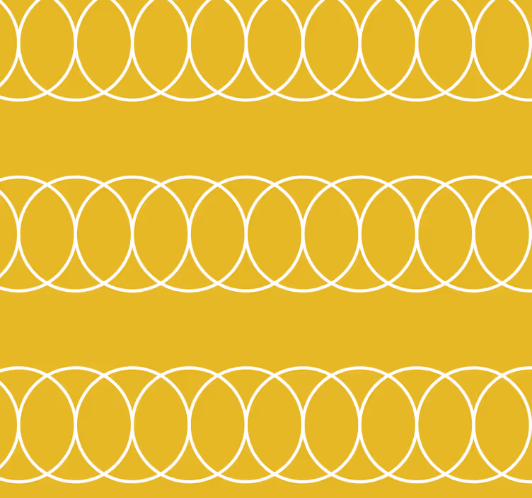 Yellow circles pattern kitchen blind - TenStickers