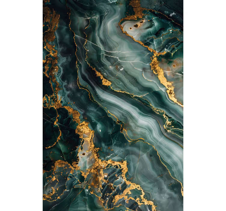 Luxurious green marble imitation bathroom blind - TenStickers