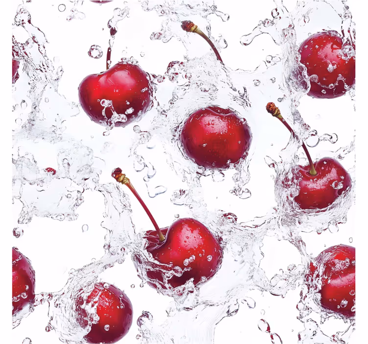 Fresh cherries  kitchen roller blind - TenStickers