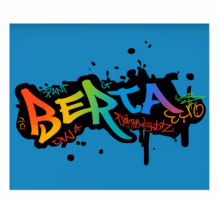 Custom colorful graffiti  kids roller blind - TenStickers