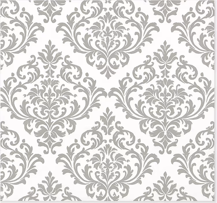 Baroque grey pattern living room blind - TenStickers