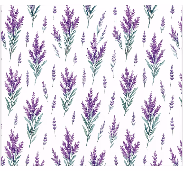 Watercolor lavander sprigs kitchen roller blind - TenStickers