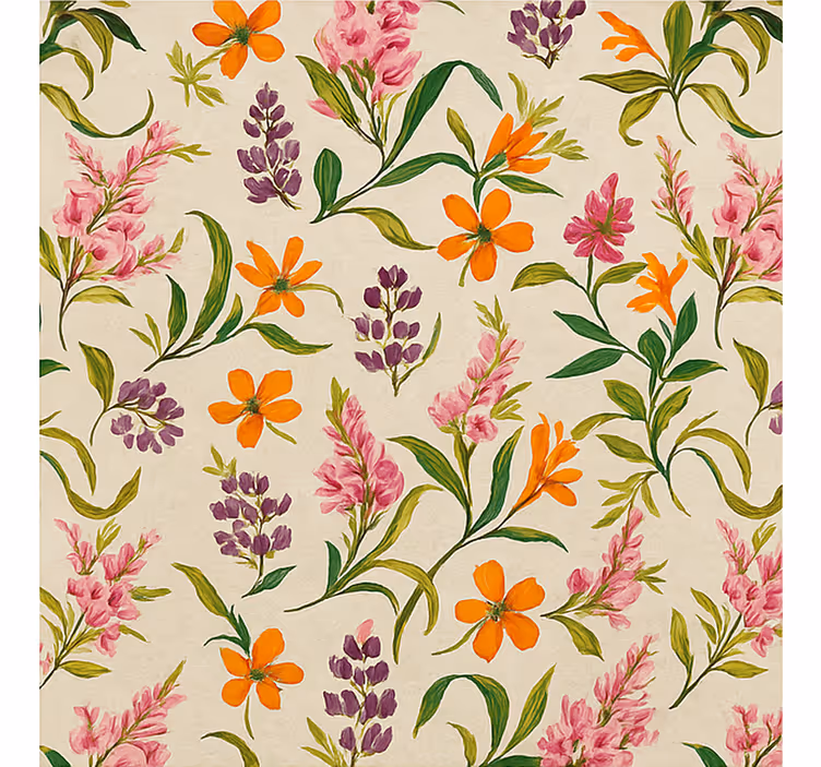 Lush floral pattern living room blind - TenStickers