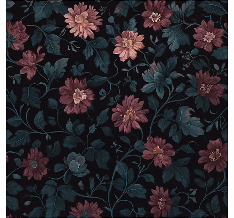 Dark vintage botanicals home office blind - TenStickers