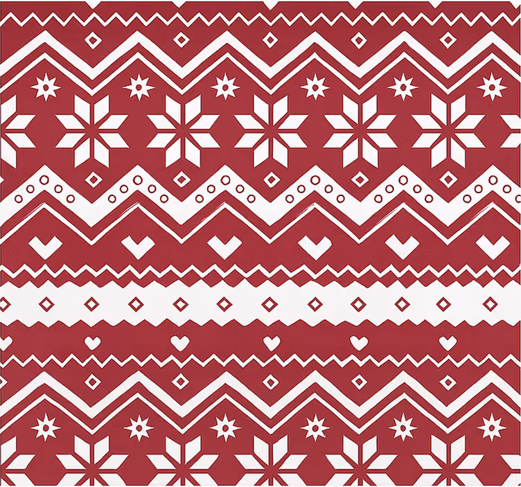 Red and white Christmas living room blind - TenStickers