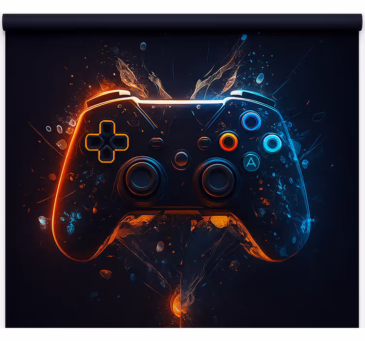 Fire and ice controller gamer roller blind - TenStickers