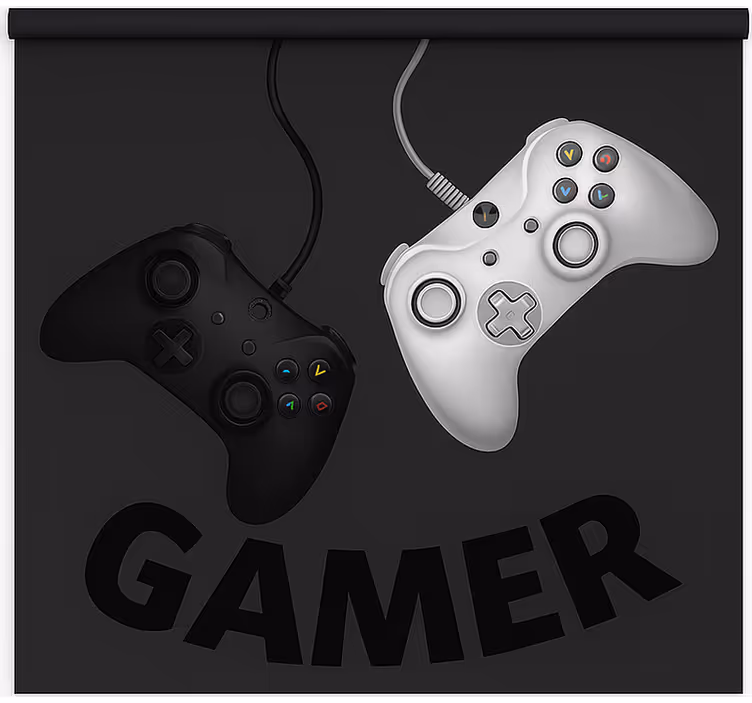 Swinging original controllers  gamer roller blind - TenStickers