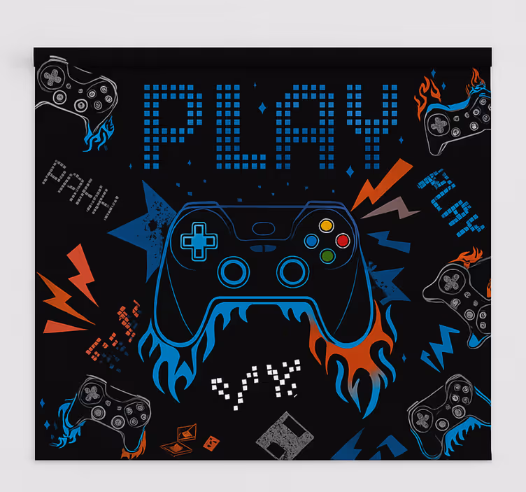Retro punk game console  gamer roller blind - TenStickers