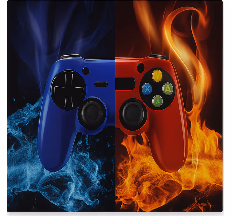 Fire and ice console  gamer roller blind - TenStickers