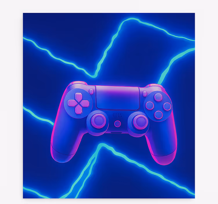 3D Neon X controller gamer roller blind - TenStickers
