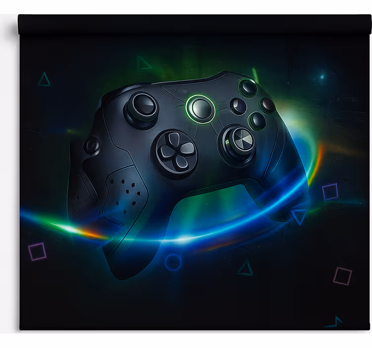 Neon futuristic gaming controller  gamer roller blind - TenStickers