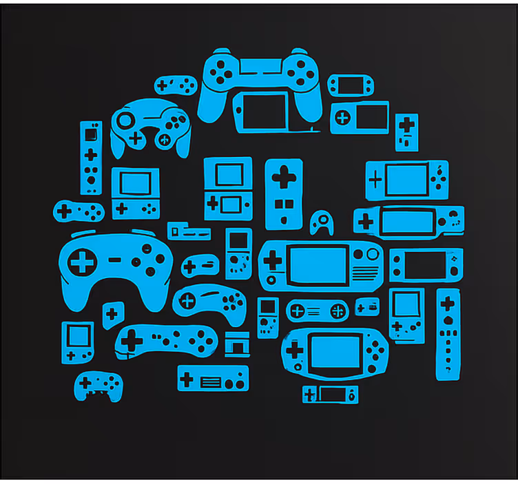 Gaming controller bot gamer roller blind - TenStickers