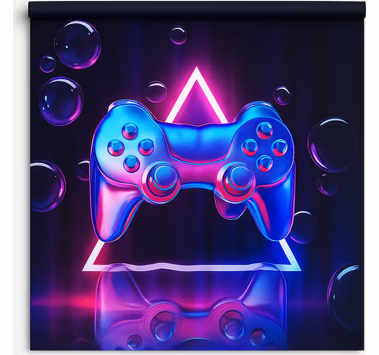 Chrome neon bubble controller gamer roller blind - TenStickers