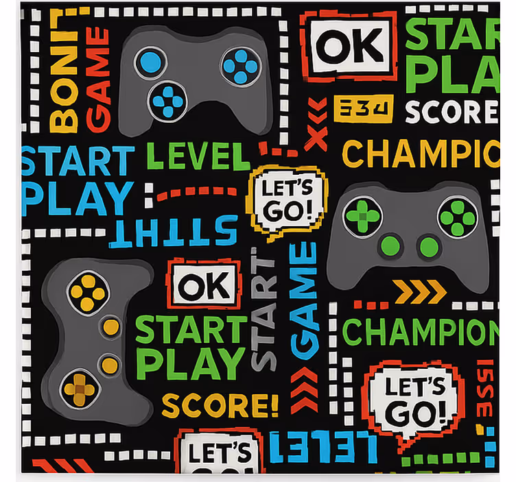 Level up play gamer roller blind - TenStickers