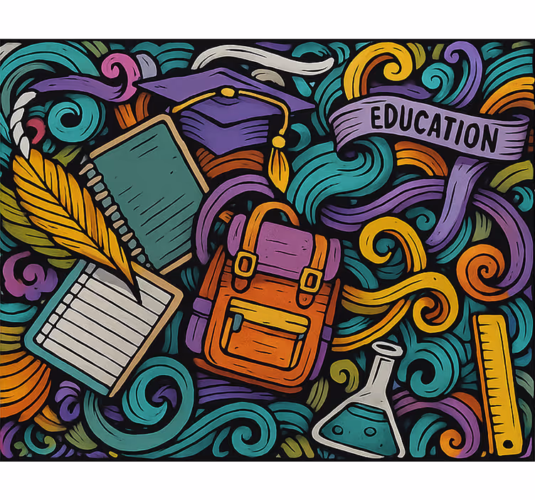 Colorful abstract objects blind teens - TenStickers