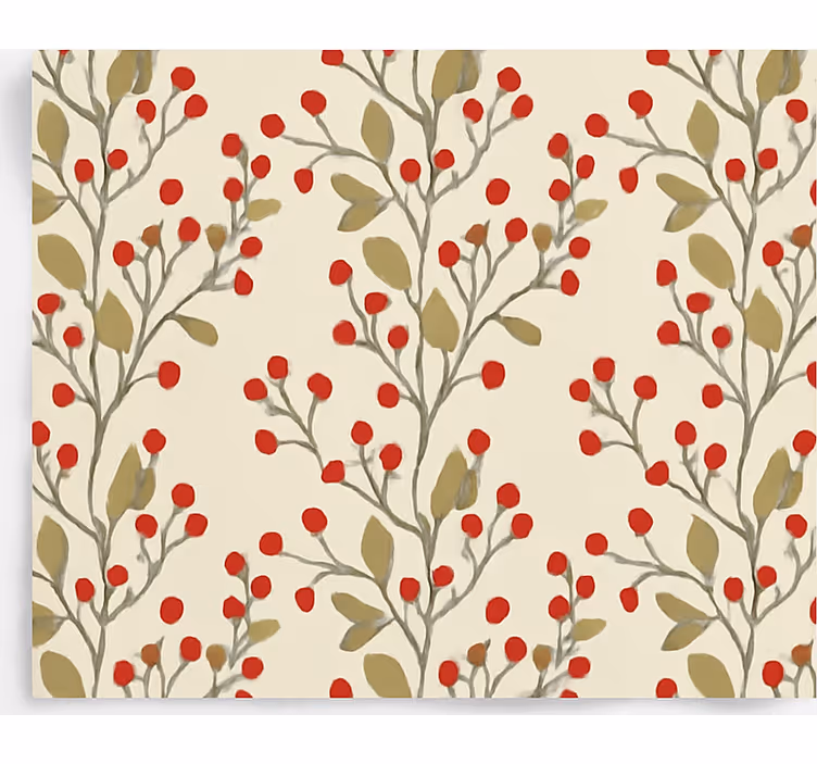 Berries floral leaves dining room roller blind - TenStickers
