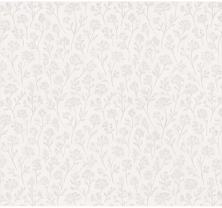 Thin grey flower art  dining room roller blind - TenStickers