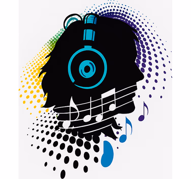 Music Head  blind teens - TenStickers