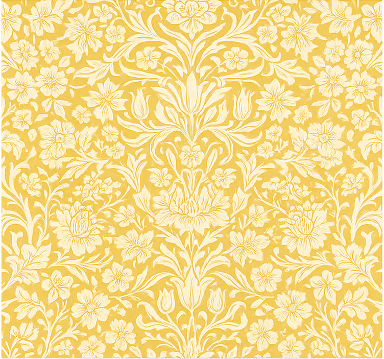 Dining room roller blind yellow mandala flowers - TenStickers