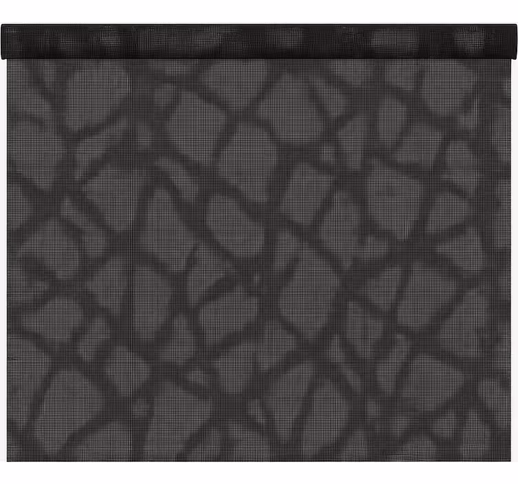See through black grey roller blind office - TenStickers