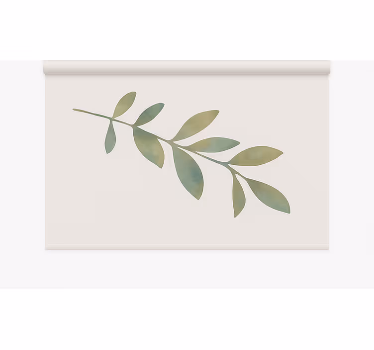 Big leaf roller blind office - TenStickers