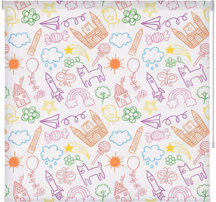 Scandinavian blind playful doodle print - TenStickers