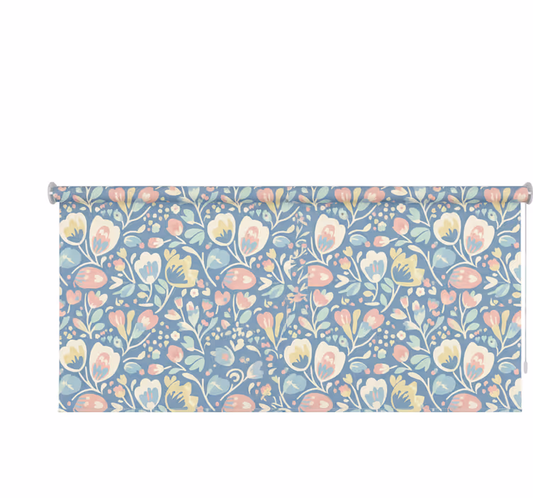 Scandinavian blind in pastel nordic flowers - TenStickers