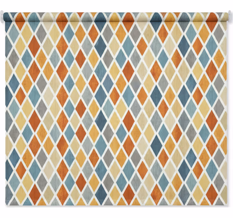 Scandinavian blind with colorful cascading diamonds - TenStickers