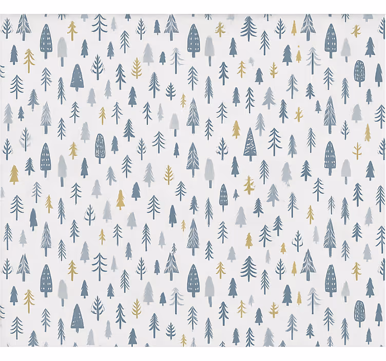 Scandinavian blind nordic winter forest design - TenStickers