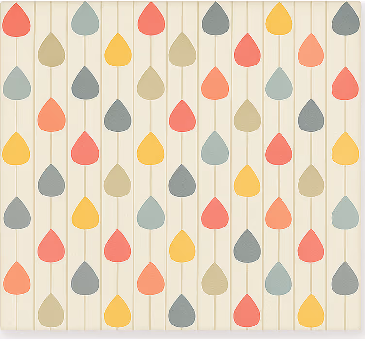 Colourful cascading raindrops scandinavian blind - TenStickers