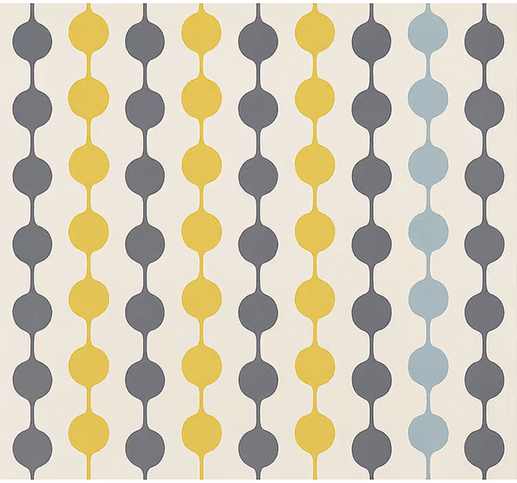 Scandinavian blind with vibrant hanging circles - TenStickers