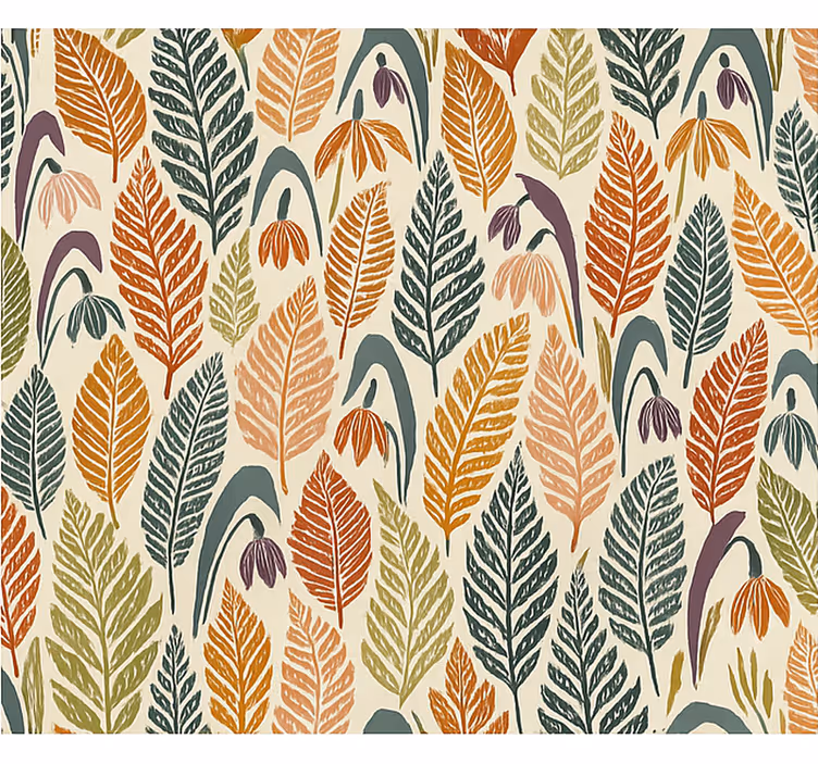 Scandinavian blind multicolour snowdrop flowers - TenStickers