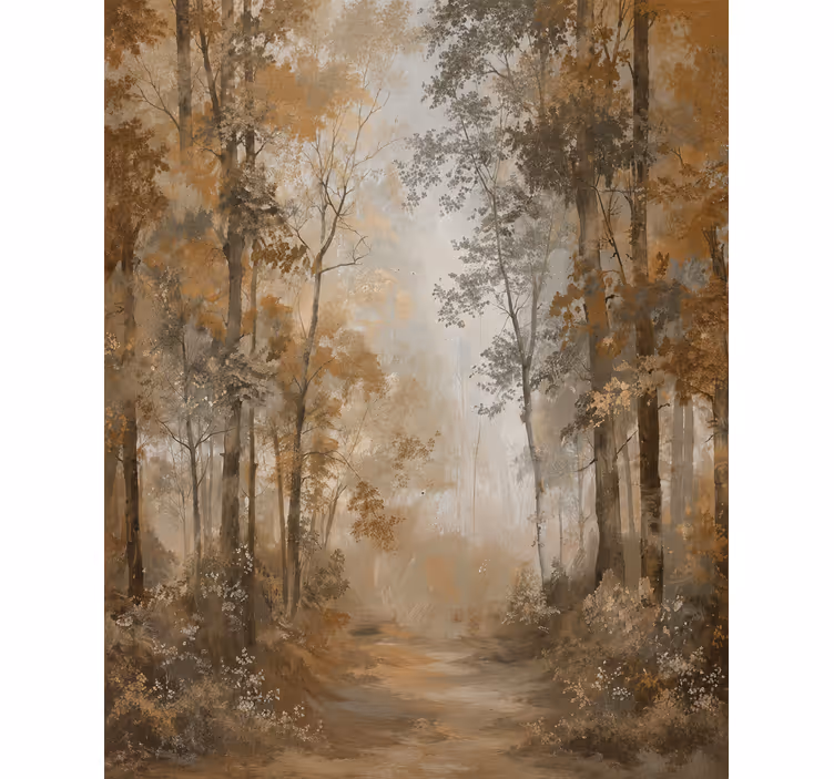 Tree blind amber autumn grove - TenStickers