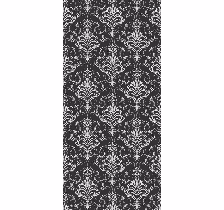 Home office blind with baroque botanical design - TenStickers