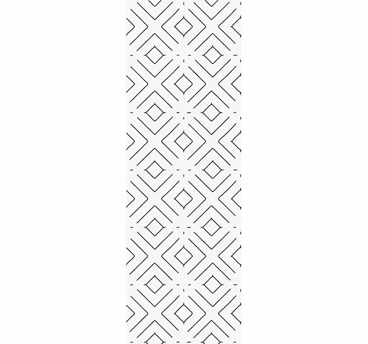 Home office blind white geometric pattern with thin lines - TenStickers