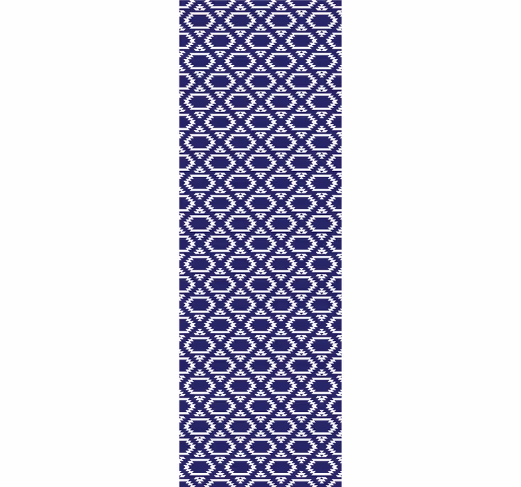 Dining room roller blind with geometric hexagons - TenStickers