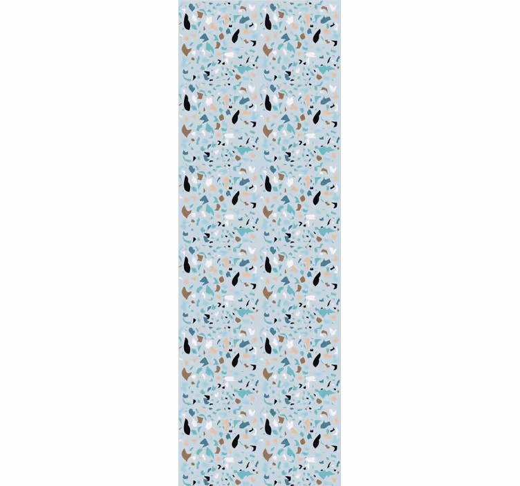 Dining room roller blind in light blue terrazzo - TenStickers