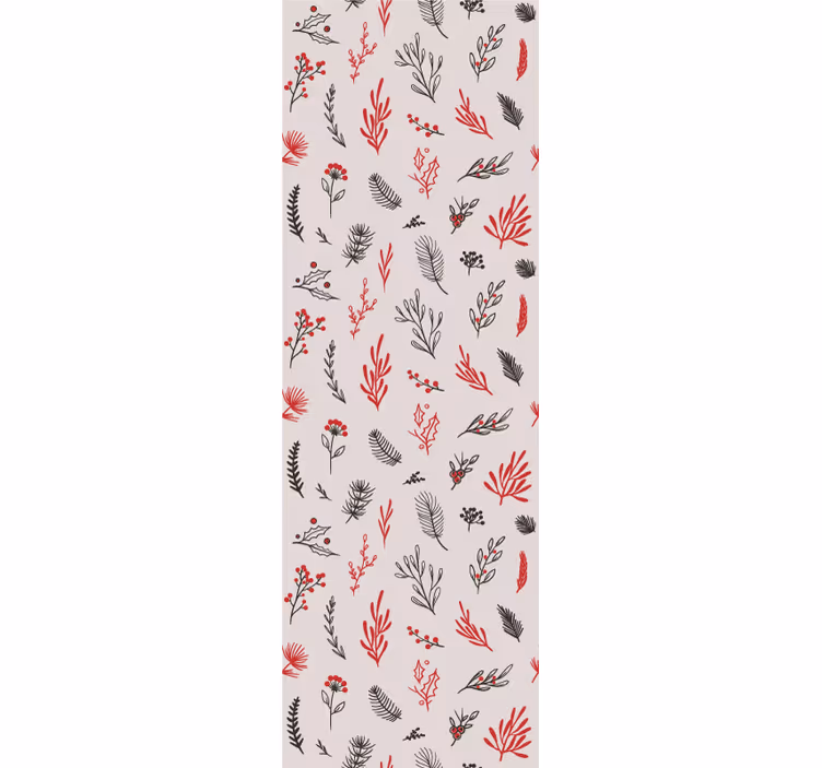 Kitchen roller blind with pink botanical design - TenStickers