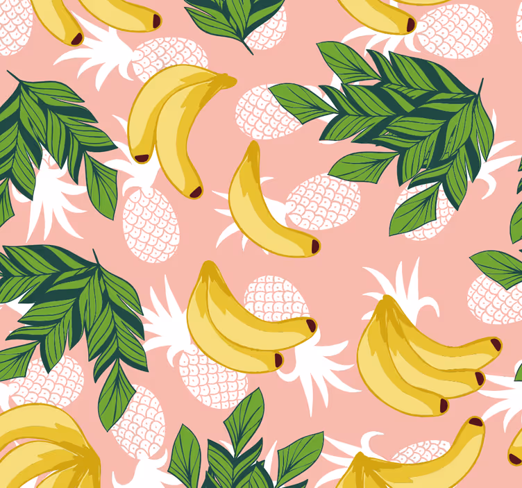 Kitchen roller blind tropical fruit leaves - TenStickers