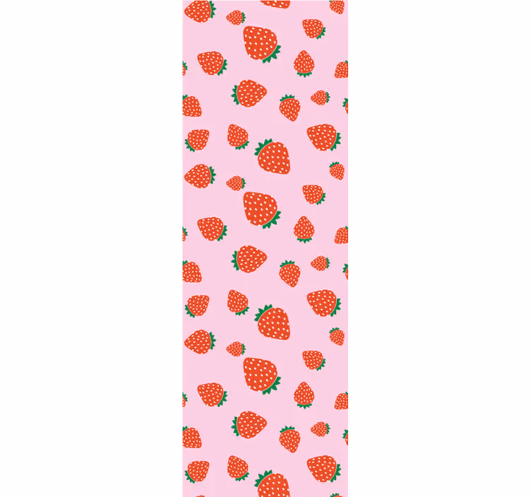 Kitchen roller blind with sweet strawberry pattern - TenStickers