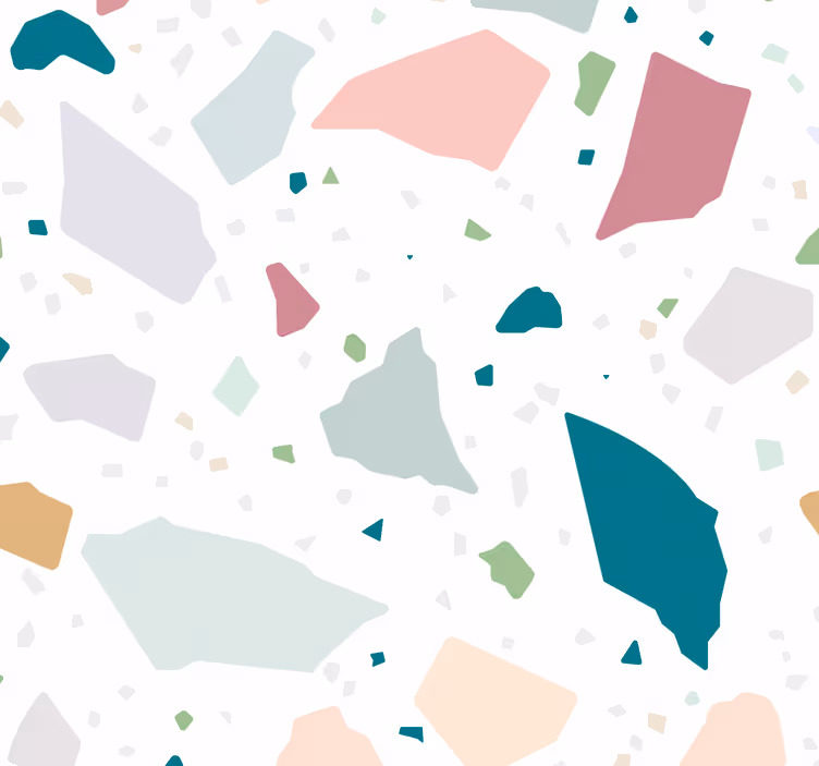 Kitchen roller blind colorful geometric terrazzo - TenStickers