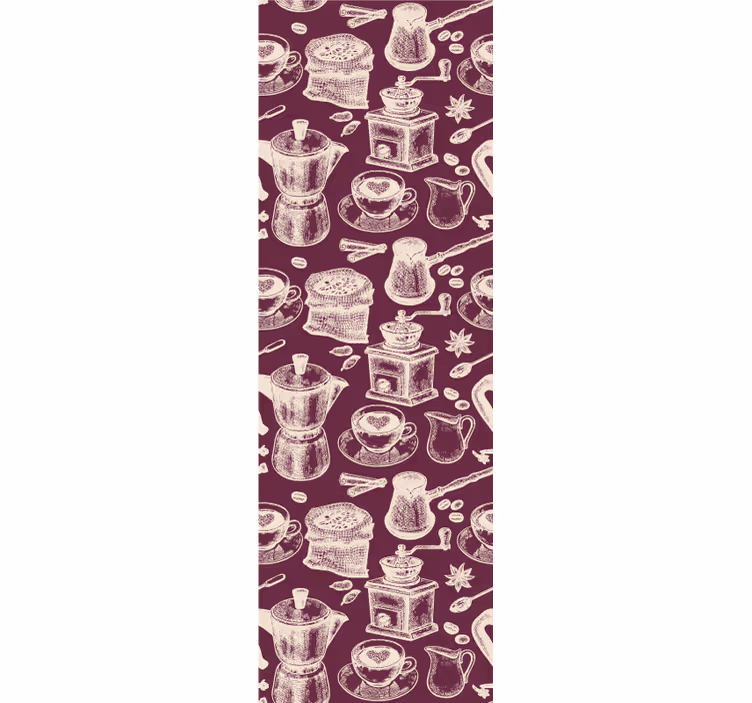 Kitchen roller blind coffee motif design - TenStickers