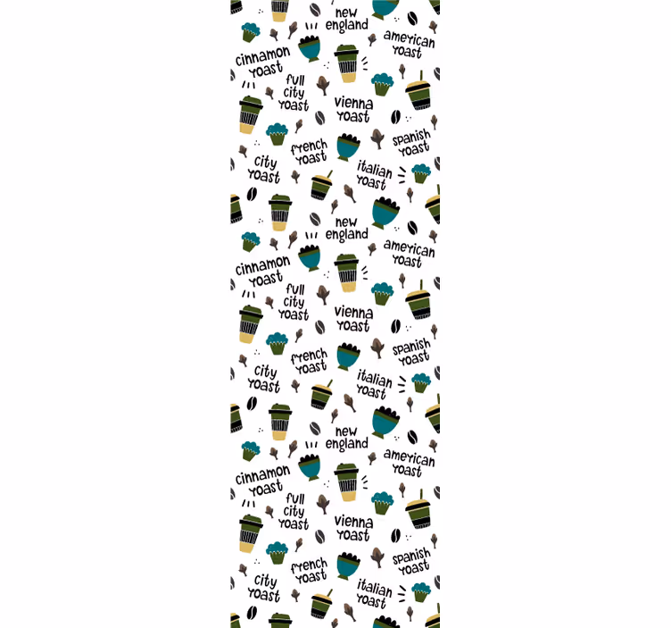 Kitchen roller blind coffee roast design - TenStickers