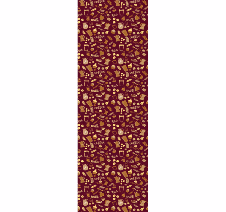 Kitchen roller blind with beverage pattern design - TenStickers
