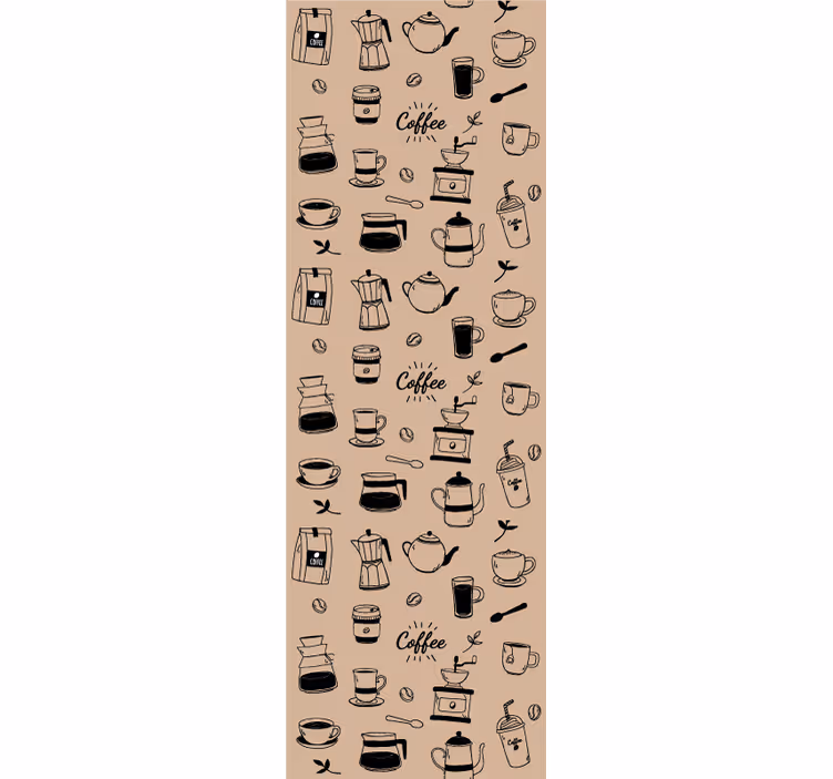 Coffee motif kitchen roller blind - TenStickers