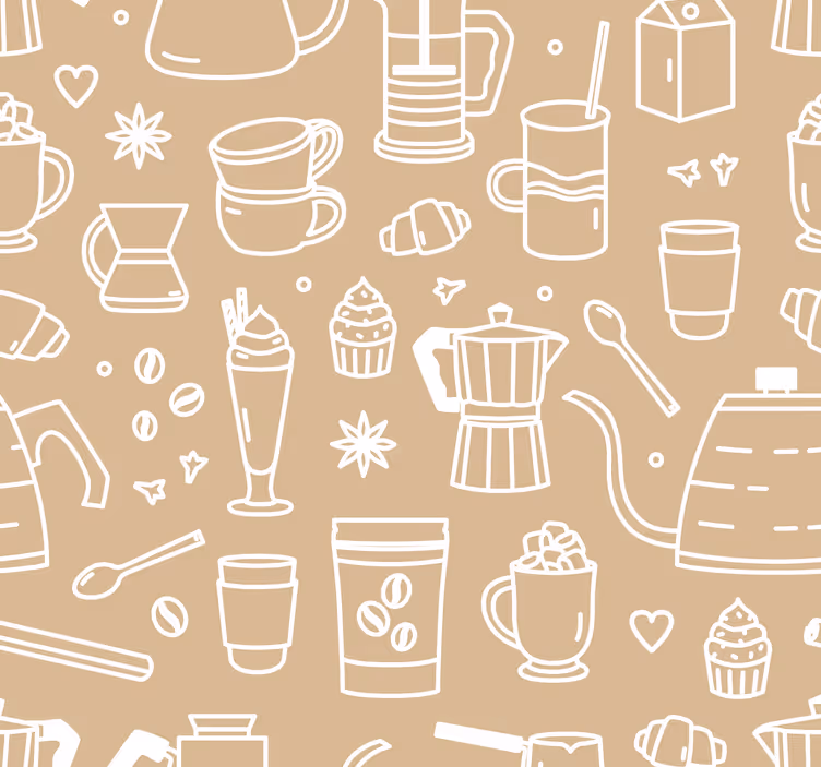 Kitchen roller blind café theme set - TenStickers