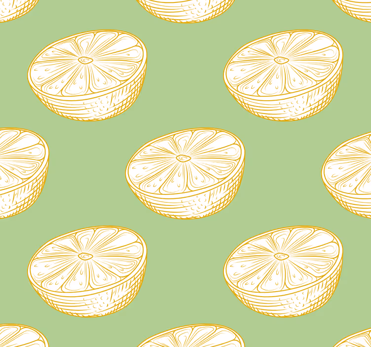 Kitchen roller blind with ornamental citrus design - TenStickers