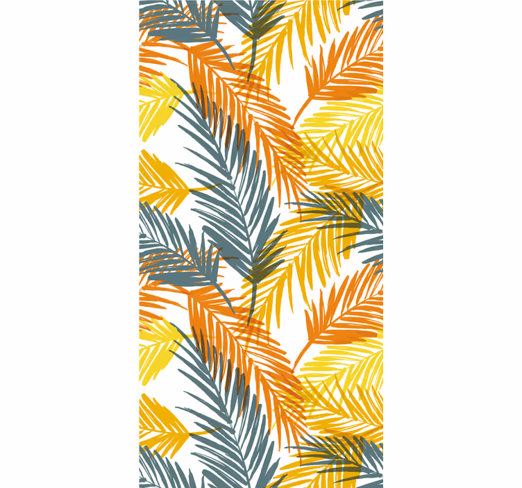 Kitchen roller blind with tropical palm leaves pattern - TenStickers