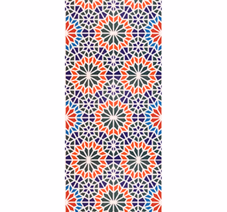 Cool colourful tiles kitchen roller blind - TenStickers