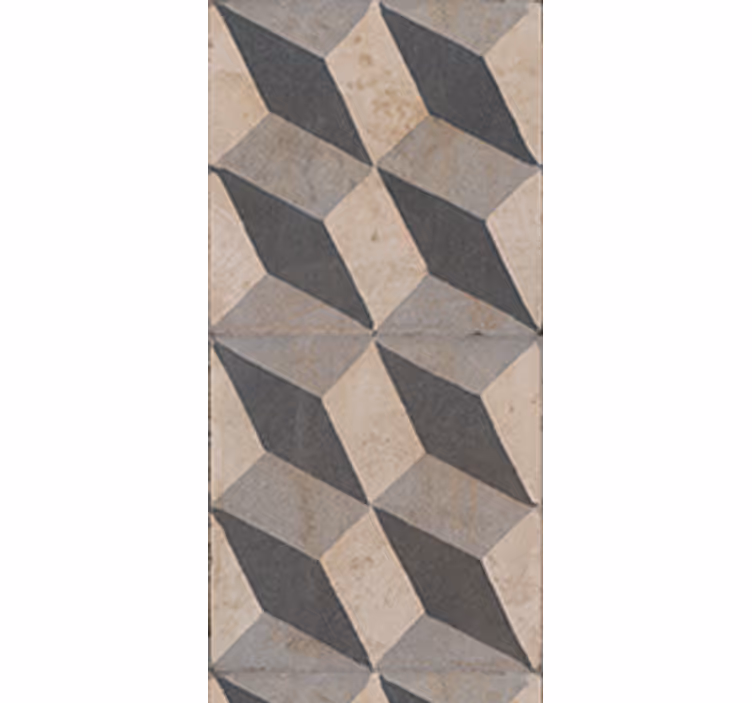 Kitchen roller blind dark grey modern tiles - TenStickers